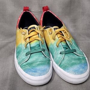 Sperry Top-sider Sneakers Kids 3m Rainbow Color‎ Sparkle Crest Vibe Memory Foam